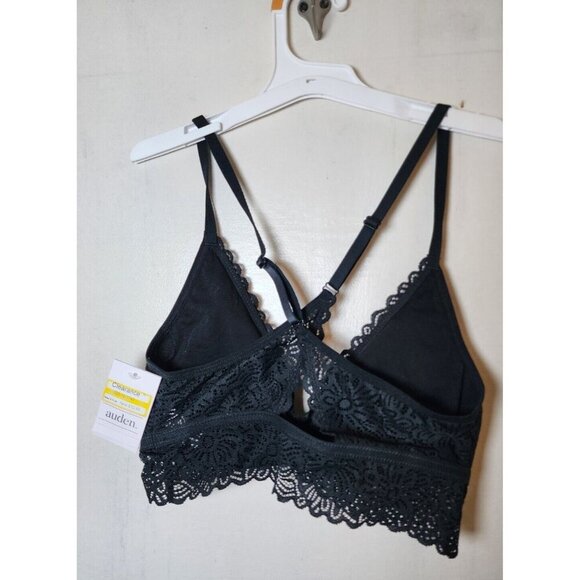 New Auden Women's Black Lightly Line Racer-Back Wireless Bralette Size XS - Picture 5 of 6